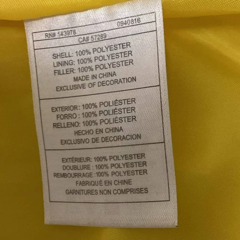 Puma Baby Boys 12 Month Bright Yellow Sleeveless Full Zip Puffer Jacket Vest